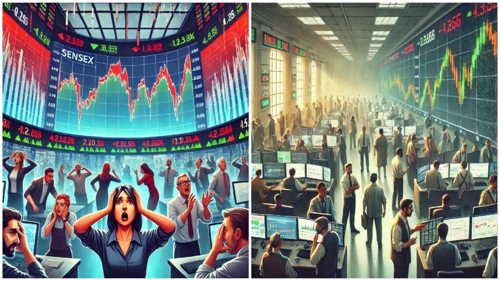 Sensex Today: शेयर बाजार में उतार-चढ़ाव का Graph