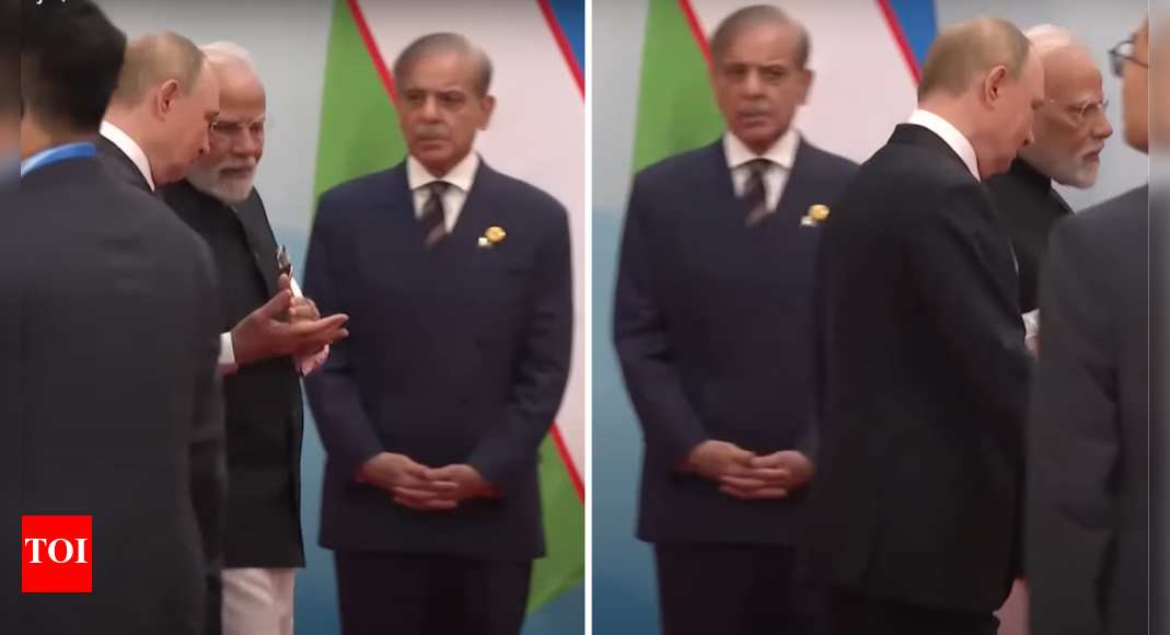 घड़ी: पीएम मोदी, पुतिन एससीओ समिट में पाकिस्तान के प्रधानमंत्री के माध्यम से गए; शहबाज़ शरीफ देख रहे थे | भारत समाचार