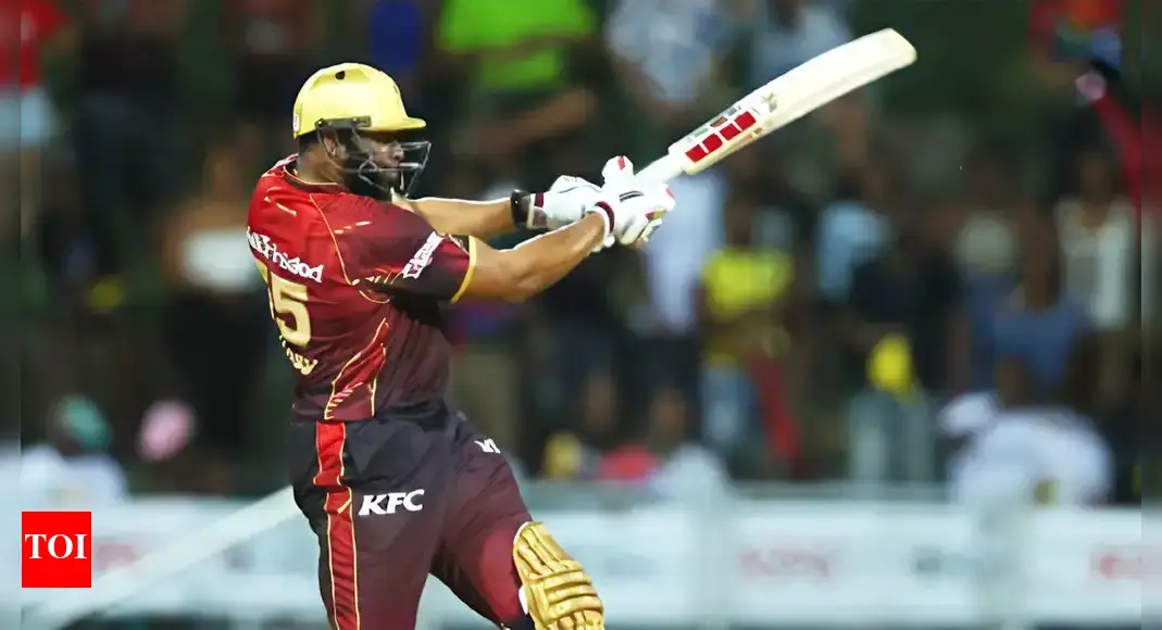 शुद्ध नरसंहार! 8 गेंदों में 7 छह: करोन पोलार्ड द्वारा गेंदबाजी खिलाड़ियों को हमला हमला | क्रिकेट समाचार