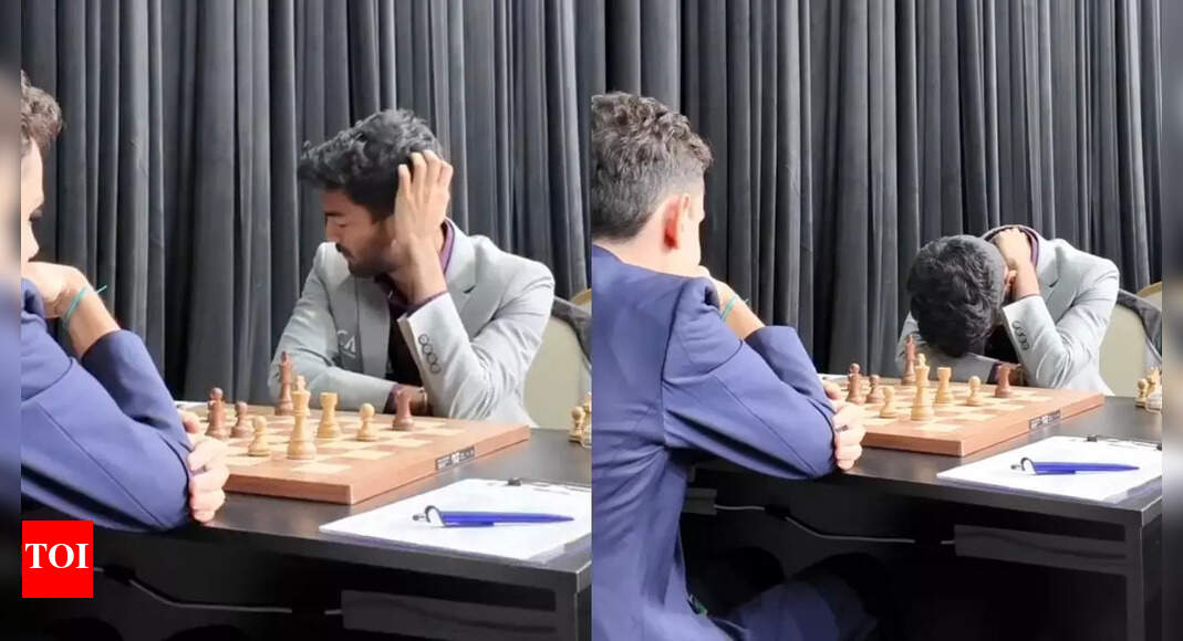 ‘यह नहीं है’: हाथों में सिर, डी गुकेश ने फाइड ग्रैंड स्विस में तीसरा सीधा नुकसान किया – घड़ी | शतरंज समाचार