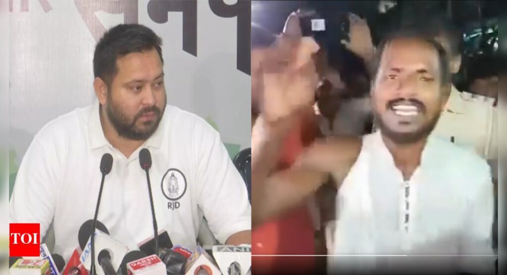 भाजपा मंत्री जिबेश मिश्रा, सड़क पर सवाल के बारे में पत्रकार पर हमला? Texashwi yadav एक वीडियो परीक्षण प्रस्तुत करता है; देवदार की मांग | भारत समाचार