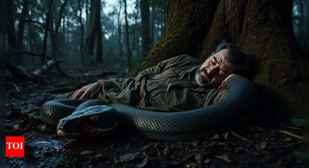 आंध्र प्रदेश: शराबी आदमी काटने के बाद साँप का सिर काटता है; अपनी तरफ से सो जाओ | अमोरावती न्यूज