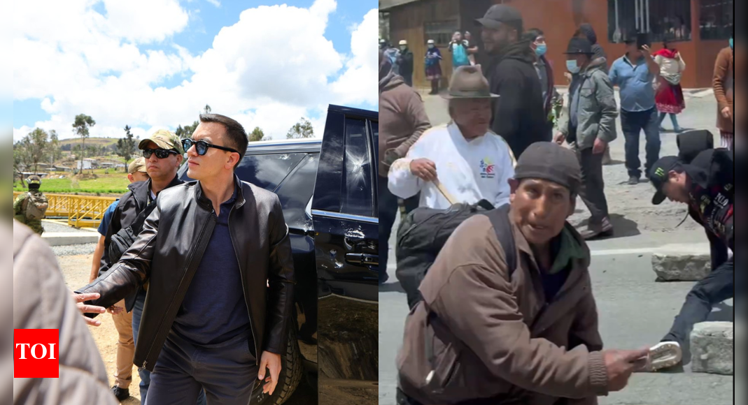 प्रदर्शनकारियों ने इक्वाडोर के राष्ट्रपति की कार पर हमला किया: कथित हत्या के प्रयास में गोलियां चलाई गईं; पांच गिरफ्तार