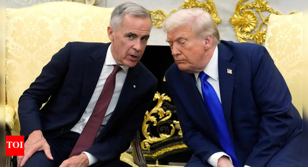 ‘आई टेक रेड फॉर यू’: कनाडाई पीएम डोनाल्ड ट्रम्प के साथ चुटकुले; संयुक्त राज्य अमेरिका के राष्ट्रपति, ‘महान नेता’ मार्क कार्ली की प्रशंसा करते हैं