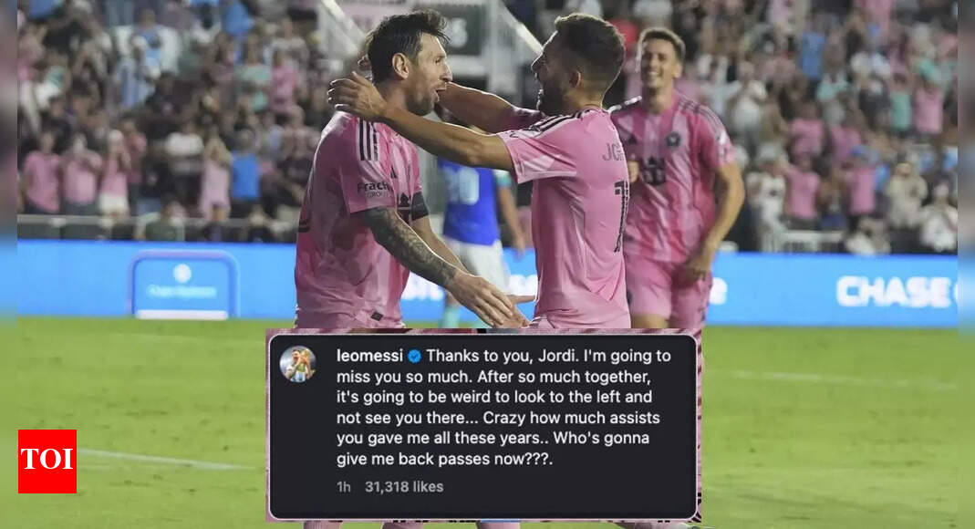 ‘यह अजीब होने वाला है’: जोर्डी अल्बा के संन्यास पर लियोनेल मेस्सी ने मजेदार टिप्पणी की | फुटबॉल समाचार
