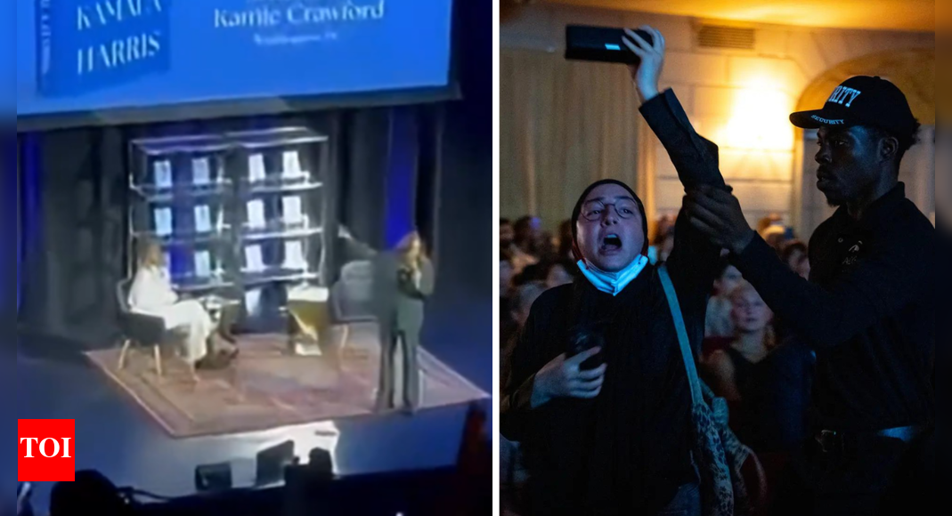 देखें: फिलिस्तीन समर्थक प्रदर्शनकारियों ने पुस्तक लॉन्च के दौरान कमला हैरिस को ‘युद्ध अपराधी’ कहा: यहां बताया गया है कि उन्होंने कैसे प्रतिक्रिया दी