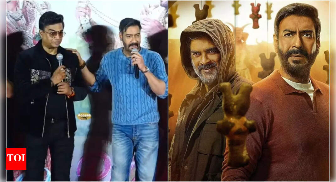 अजय देवगन ने आर. माधवन के साथ अपनी फिल्म ‘दे दे प्यार दे 2’ का टीज़र जारी किया है, जो ‘शैतान’ का सीक्वल है; इस प्रकार | हिंदी मूवी समाचार