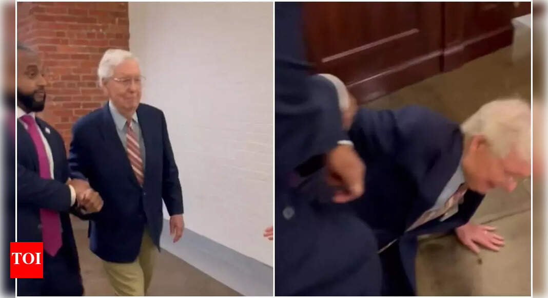 83 वर्षीय मैककोनेल, चल रही स्वास्थ्य जांच के बीच कैपिटल हॉलवे में गिर गए – देखें