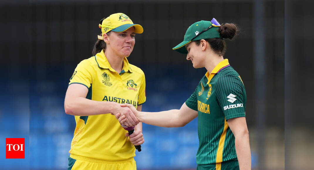 दक्षिण अफ़्रीका महिला टीम 5.3 ओवर में 31/0 | ऑस्ट्रेलिया बनाम दक्षिण अफ्रीका लाइव परिणाम, महिला विश्व कप 2025: ऑस्ट्रेलिया ने दक्षिण अफ्रीका के खिलाफ गेंदबाजी करने का विकल्प चुना