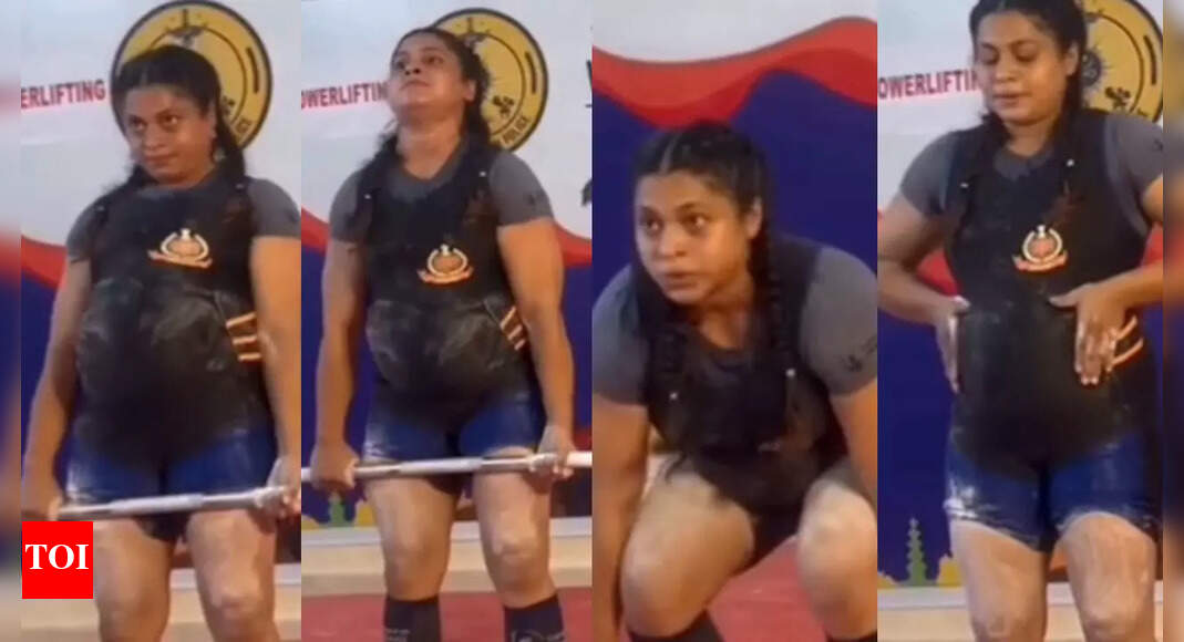 प्रेरक! 7 महीने की गर्भवती दिल्ली पुलिस कांस्टेबल ने भारोत्तोलन चैंपियनशिप में 145 किलोग्राम वजन उठाया – देखें | अधिक खेल समाचार