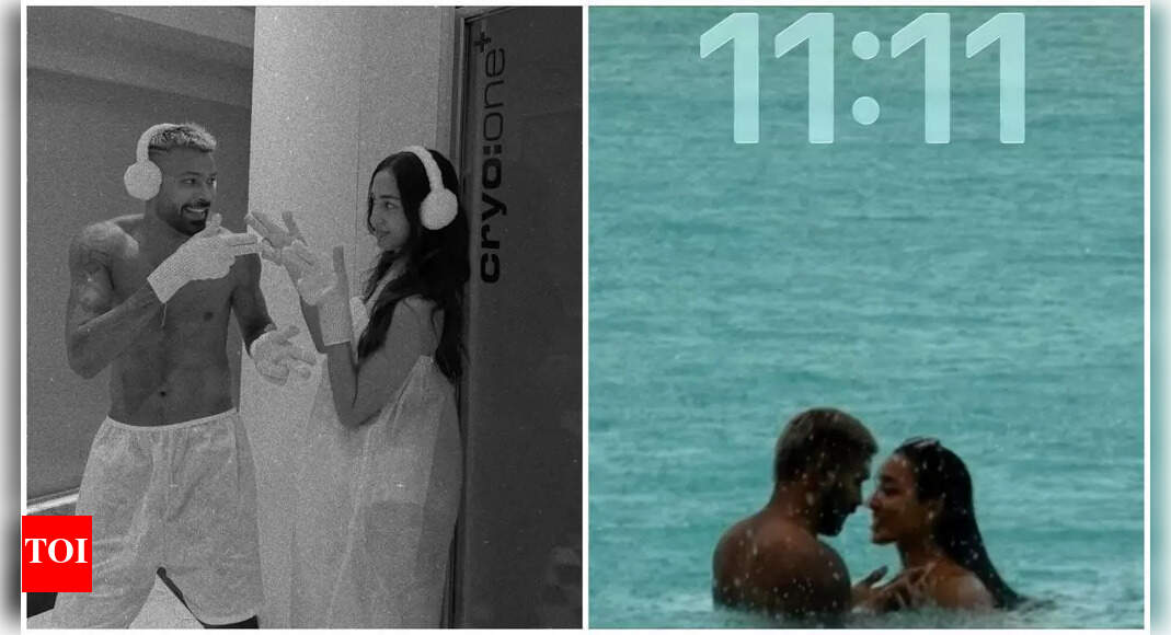 हार्दिक पंड्या ने अपनी नई गर्लफ्रेंड माहिका शर्मा और बेटे अगस्त्य पंड्या के साथ खुशी के पल साझा किए | हिंदी मूवी समाचार