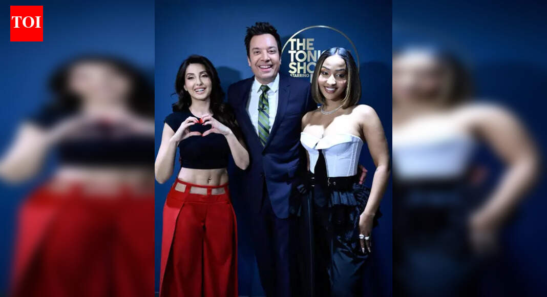 नोरा फतेही जिमी फॉलन के पहले प्रदर्शन के साथ द टुनाइट शो में चमकीं |