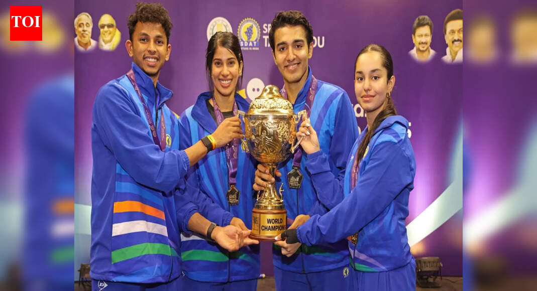 स्क्वैश विश्व कप: भारत ने अपना पहला खिताब जीता और फाइनल में हांगकांग को 3-0 से हराया | अधिक खेल समाचार
