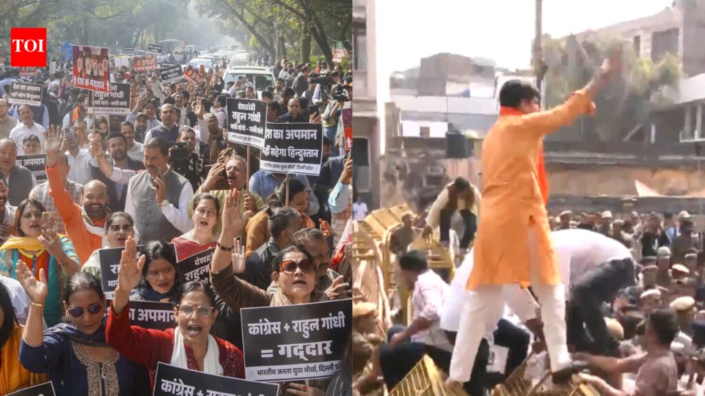 कांग्रेस एआई शिखर सम्मेलन में ‘टॉपलेस’ विरोध के जवाब में भाजपा ने देश भर में विरोध प्रदर्शन किया; एआईजे के चार नेता गिरफ्तार | भारत समाचार