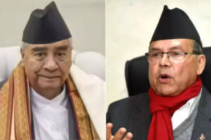 दंगों के दौरान प्रभावित घर; नेपाल के दो पूर्व प्रधान मंत्री चुनाव नहीं लड़ेंगे