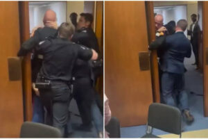 ईरान युद्ध के खिलाफ पूर्व नौसैनिकों के विरोध ने टकराव को जन्म दिया: क्या सेन टिम शेही ने ब्रायन मैकगिनिस की बांह तोड़ दी?