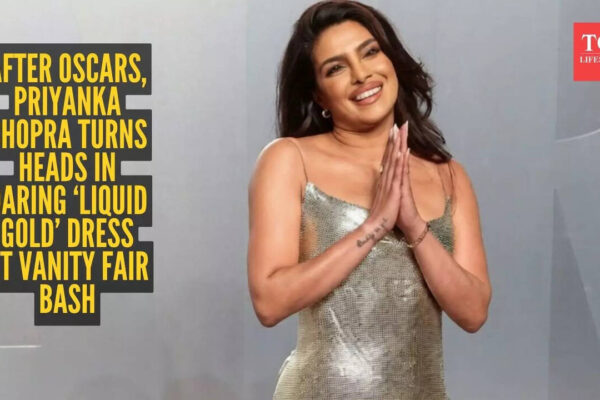 प्रियंका चोपड़ा ने वैनिटी फेयर पार्टी में ‘लिक्विड गोल्ड’ लुक के लिए डायर को छोड़ दिया, निक जोनास ने उन्हें पूरी तरह से कॉम्प्लीमेंट किया |